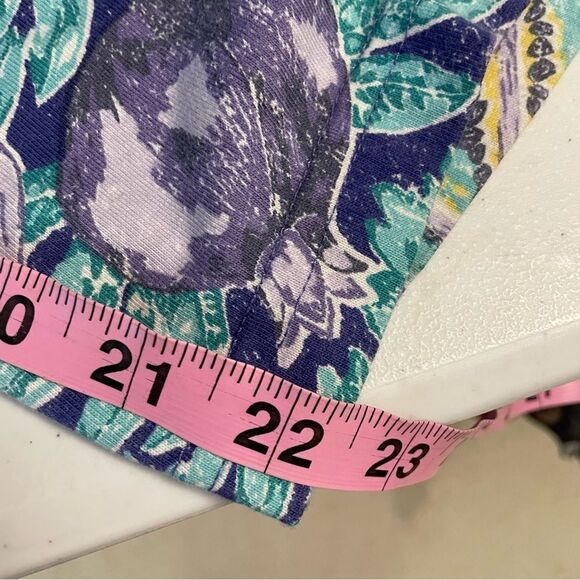 LAURA ASHLEY Vintage Pomegranate Lemons Cotton button up Jumpsuit size small - Picture 9 of 11